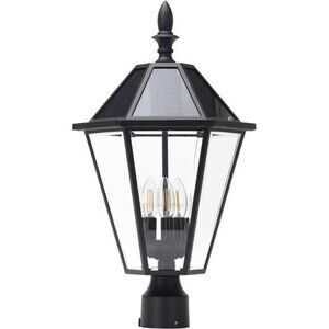 Head LED Post Solar Light Vintage Street Lights